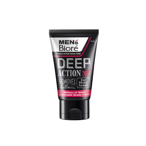 สครับผิวหน้าผู้ชาย Men's Biore Double Scrub Deep Action