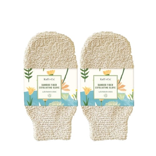 Kaff & Co. Bamboo Fiber Exfoliating Glove ถุงมือขัดผิวตัวจากใยไผ่