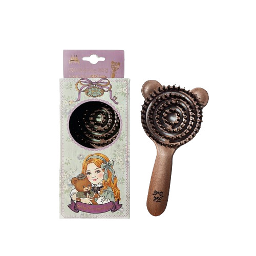 แปรงผมขนหมูป่า เยาว์ Yao Little Teddy Boar Brush Wooden Texture