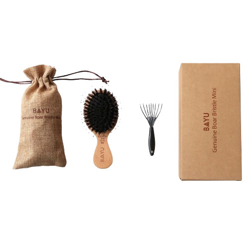 แปรงผมขนหมูป่า บายู Bayu Genuine Boar Bristle Brush