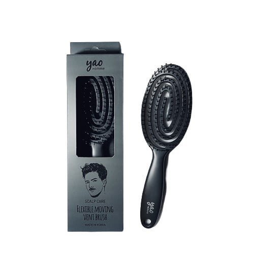 แปรงหวีผม YAO Scalp Care Moving Brush Matt Black