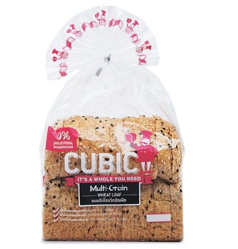 ขนมปังโฮลวีท คิวบิก Cubic ขนมปังโฮลวีตธัญพืช (Multi-Grains Wheat Loaf)