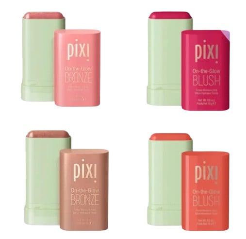 บลัชออนแบบแท่ง (Blush Stick) : PIXI On-the-Glow Bronze/Blush/Moisture Stick