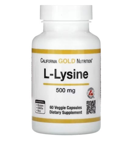 อาหารเสริม L-Lysine ยี่ห้อ California Gold Nutrition ขนาด 500 mg