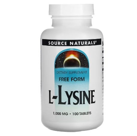 อาหารเสริม L-Lysine ยี่ห้อ Source Naturals ขนาด 1000 mg