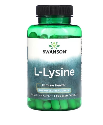 อาหารเสริม L-Lysine ยี่ห้อ Swanson ขนาด 500 mg