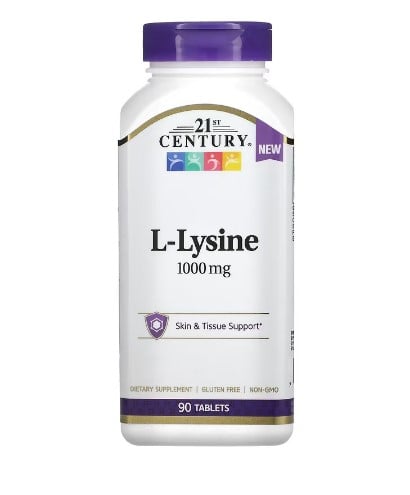 อาหารเสริม L-Lysine ยี่ห้อ 21st Century ขนาด 1000 mg