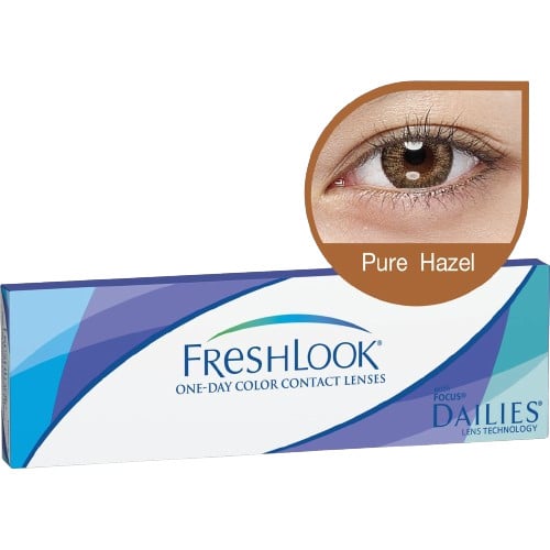 คอนแทคเลนส์รายวันสีน้ำตาล FreshLook สี Pure Hazel