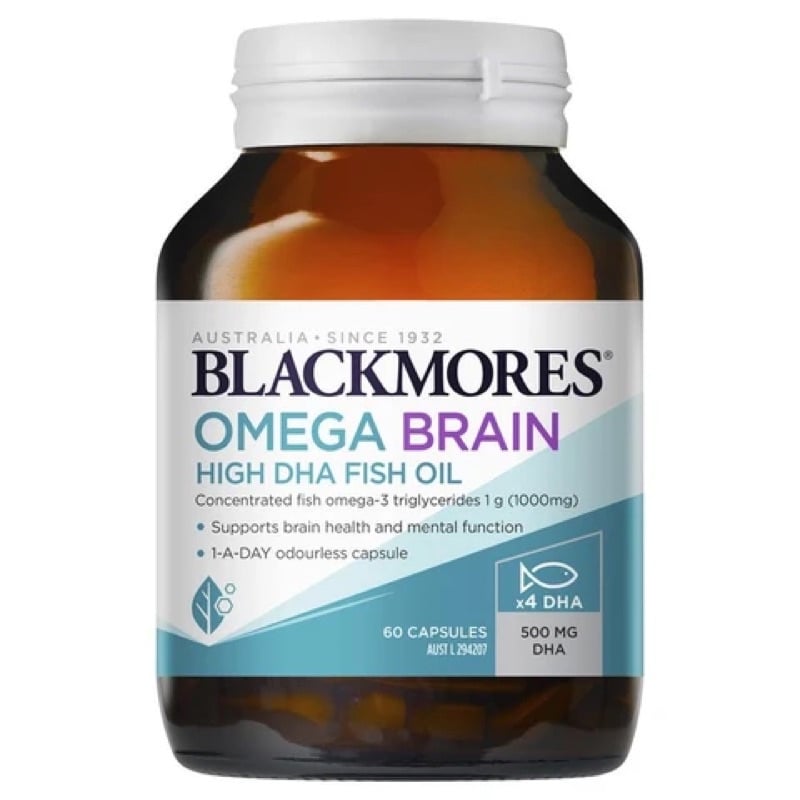 Blackmores Omega Brain Health High DHA Fish Oil-อาหารเสริม วิตามินบำรุงสมอง