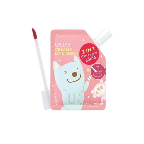 ลิปสติก 7-11 แบบซอง: USTAR Creamy Lip & Cheek