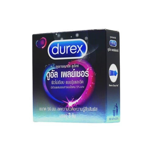 ถุงยางอนามัยแบบปุ่ม Durex Dual Pleasure