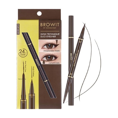 เครื่องสําอางเซเว่น (7-11) Browit by Nongchat Browit High Technique Duo Eyeliner