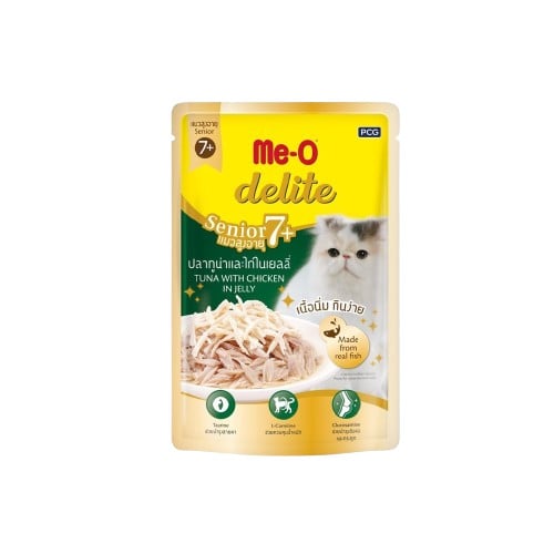 อาหารแมวมีโอ Me-O Delite Senior 7+ (70 g x 12 pcs)