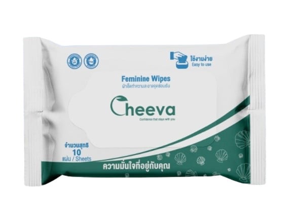 ทิชชู่เปียกสำหรับจุดซ่อนเร้น Cheeva Feminine Wipes