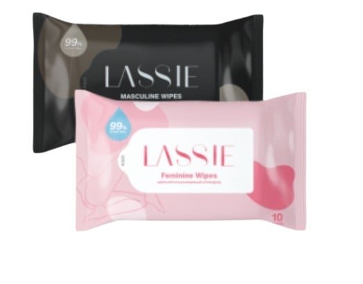 ทิชชู่เปียกสำหรับจุดซ่อนเร้น Lassie FEMININE& Masculine Wipes