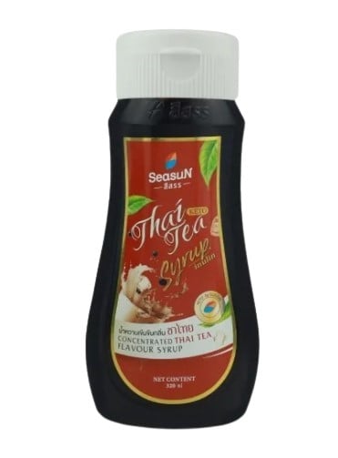 ชาไทย ไซรัปหญ้าหวานคีโต ยี่ห้อ สีสรร Season Thai Tea Keto Syrup