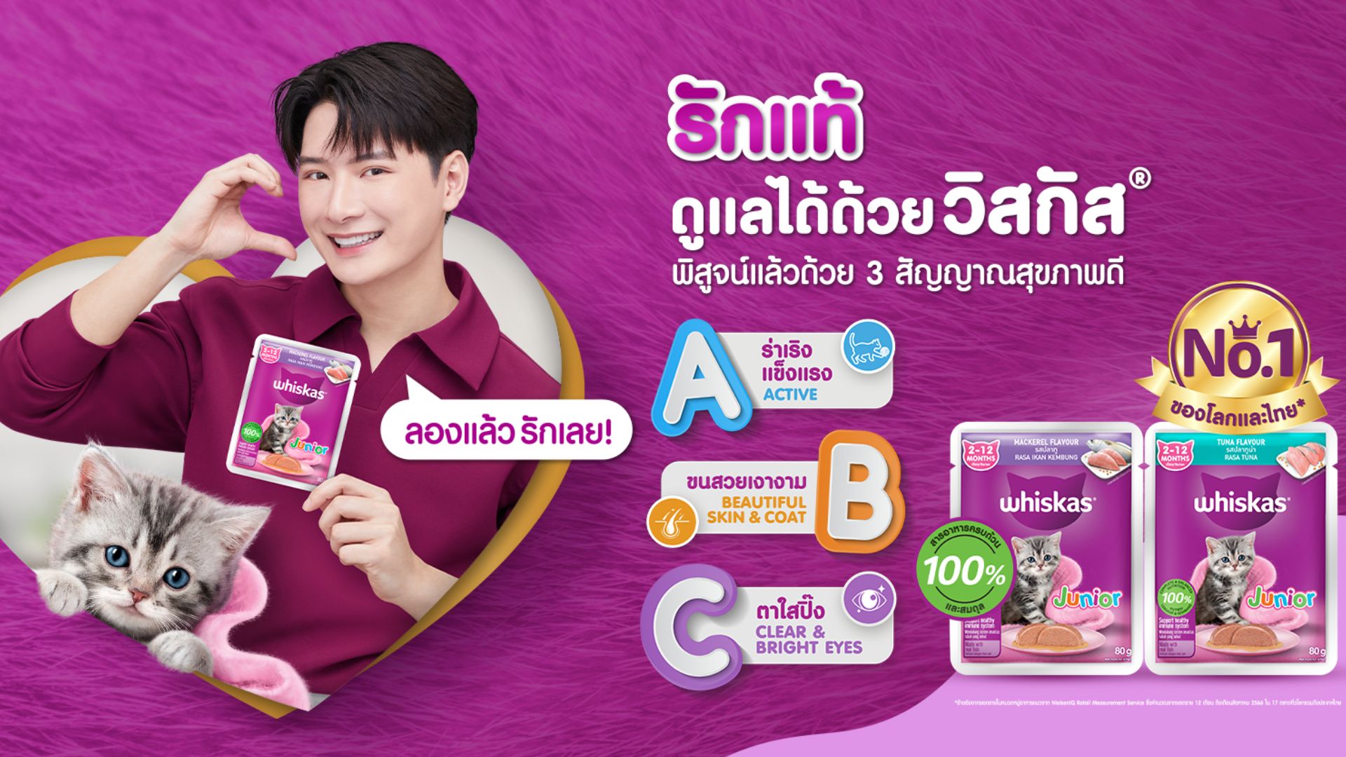 อาหารแมววิสกัส (Whiskas) สูตรไหนดี