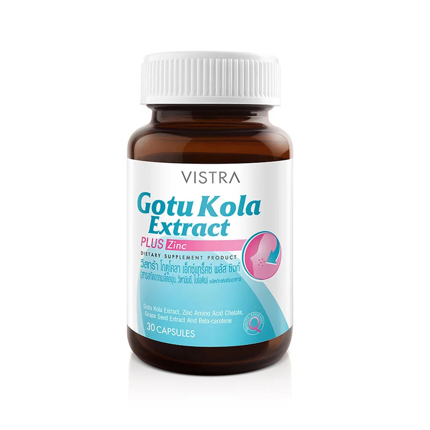 Vistra Gotu Kola Extract Plus Zinc 30 Capsules