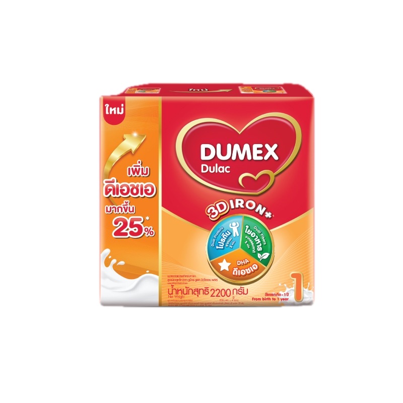 นมผง Dumex Dulac 3D Iron+ (นมดูเม็กซ์ ดูแลค สูตร1)