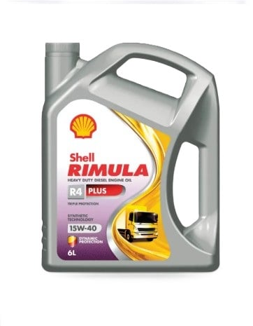 น้ํามันเครื่องดีเซล SHELL RIMULA R4 PLUS 15W-40 เหมาะสำหรับเครื่องยนต์ดีเซลที่ใช้งานหนัก และรถบรรทุกงานหนัก