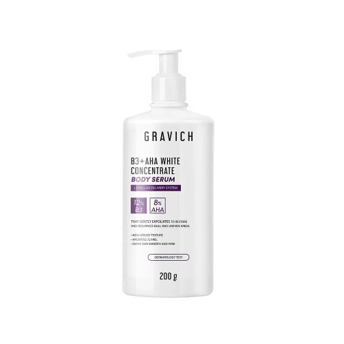 โลชั่นผิวขาว Gravich B3+ AHA White Concentrate Body Serum