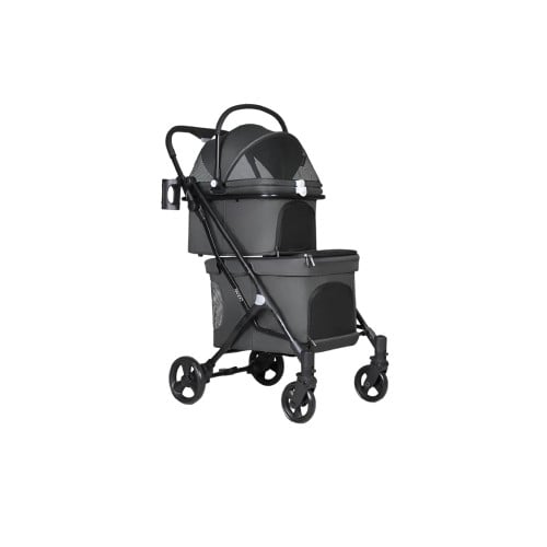 รถเข็นสุนัข PANDO Double-Layer Pet Trolley