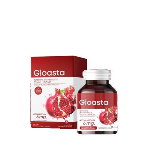 อาหารเสริมแอสต้าแซนทิน Gloasta Astaxanthin 6 mg