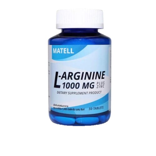 อาหารเสริมแอลอาร์จินีน MATELL L-Arginine 1000 mg plus Zinc