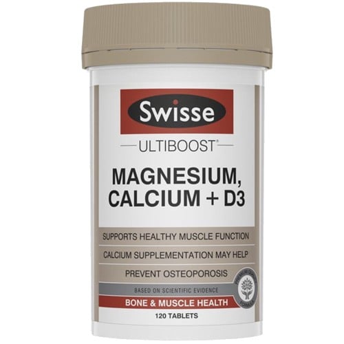 อาหารเสริมแมกนีเซียม Swisse Ultiboost Magnesium Calcium + D3