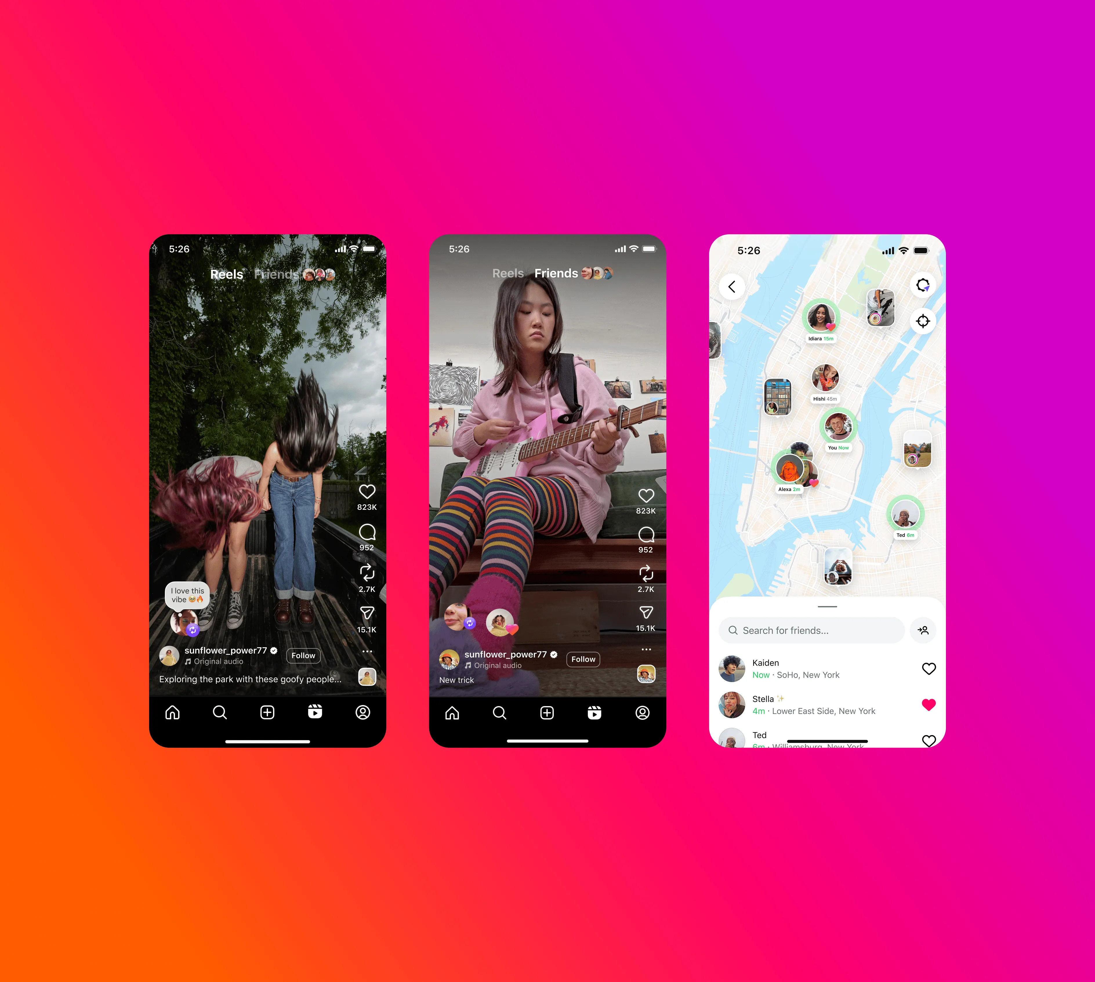 Instagram อัปเดตใหญ่: รีโพสต์, แผนที่แชร์โลเคชันแบบยินยอม, แท็บ Friends ใน Reels