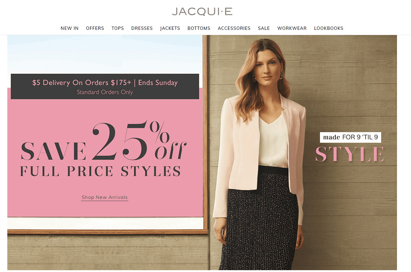 Jacquie clothing store sale