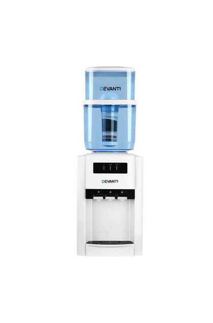 Devanti 22L Bench Top Water Cooler Dispenser Filter Purifier Hot Cold Room Temperature Three Taps