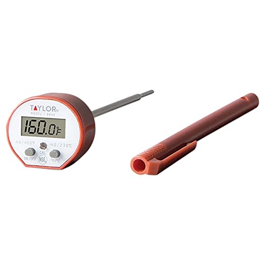 Taylor Precision Products Antimicrobial Waterproof Digital Instant Read Thermometer