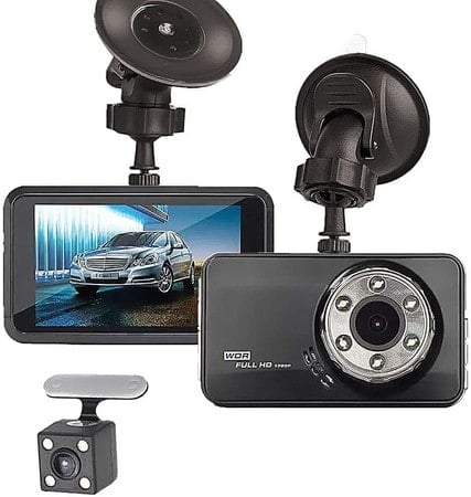 Dual Dash Cam 1920x1080P FHD Front and Rear Driving Recorder with G sensor