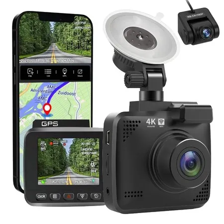 4K Dash Cam Built in WiFi GPS Car Dashboard Camera Recorder