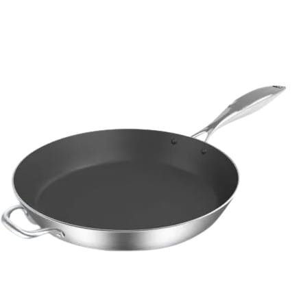 Stainless Steel Fry Pan 34cm Frying Pan Induction Frypan Nonstick Interior