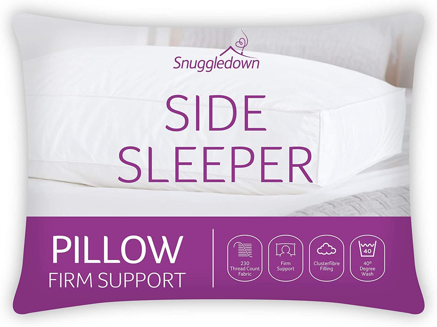 Snuggledown Side Sleeper White Pillow