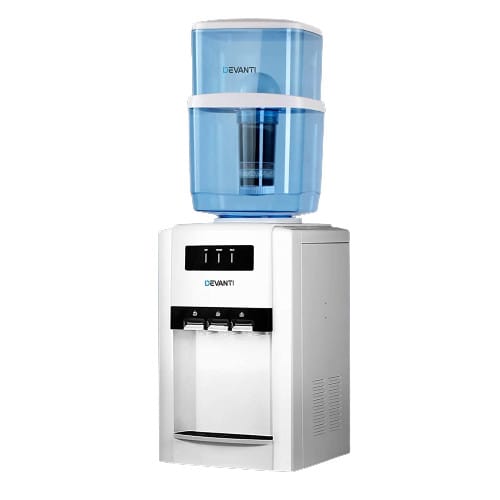 22L Benchtop Counter Top Water Cooler Dispenser 6 Stage Filter Purifier Hot Cold