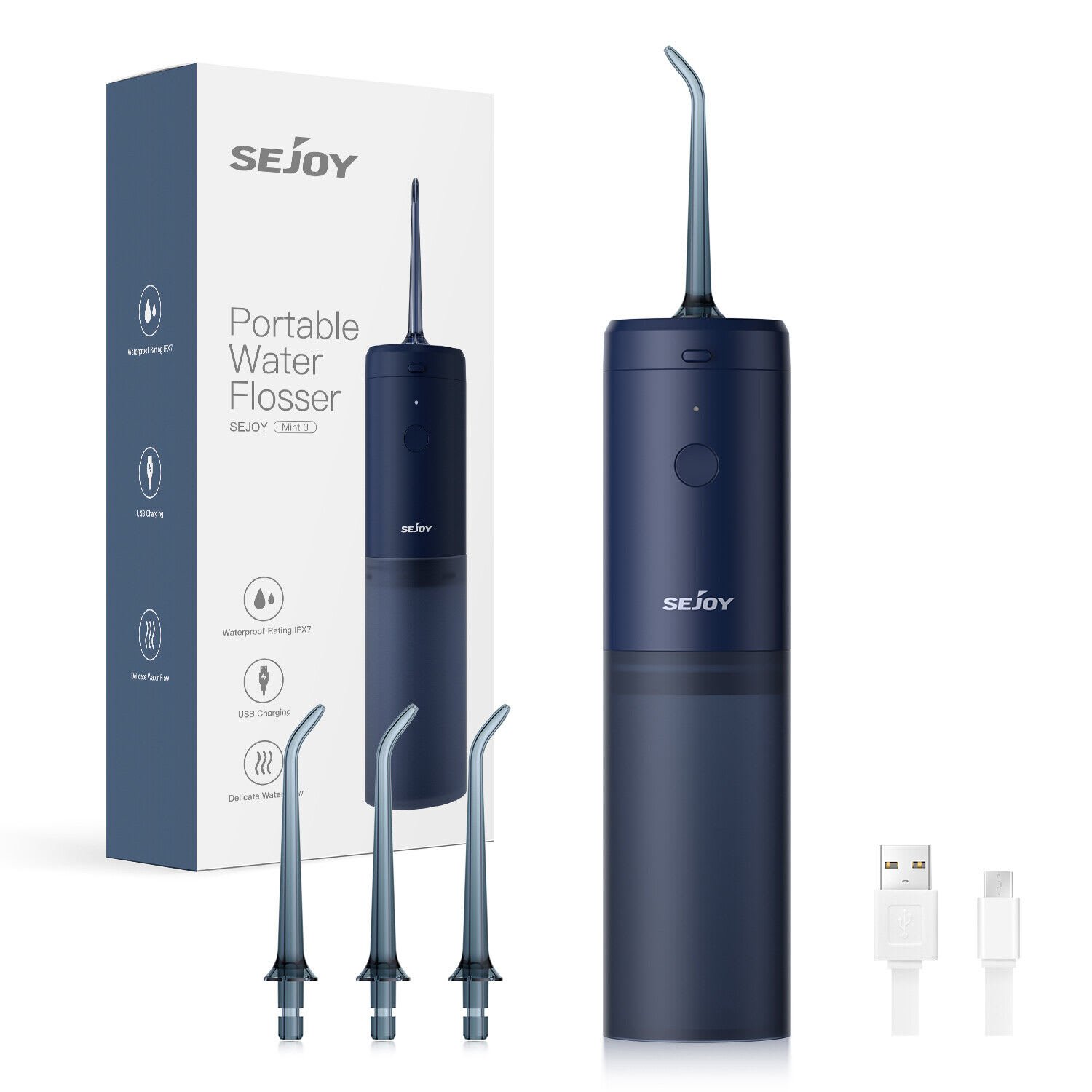 Sejoy Portable with Sonic Electric Toothbrush Water Flosser