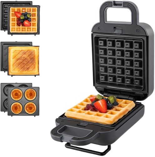 BEZIA Waffle Iron Sandwich Belgian Waffle Maker