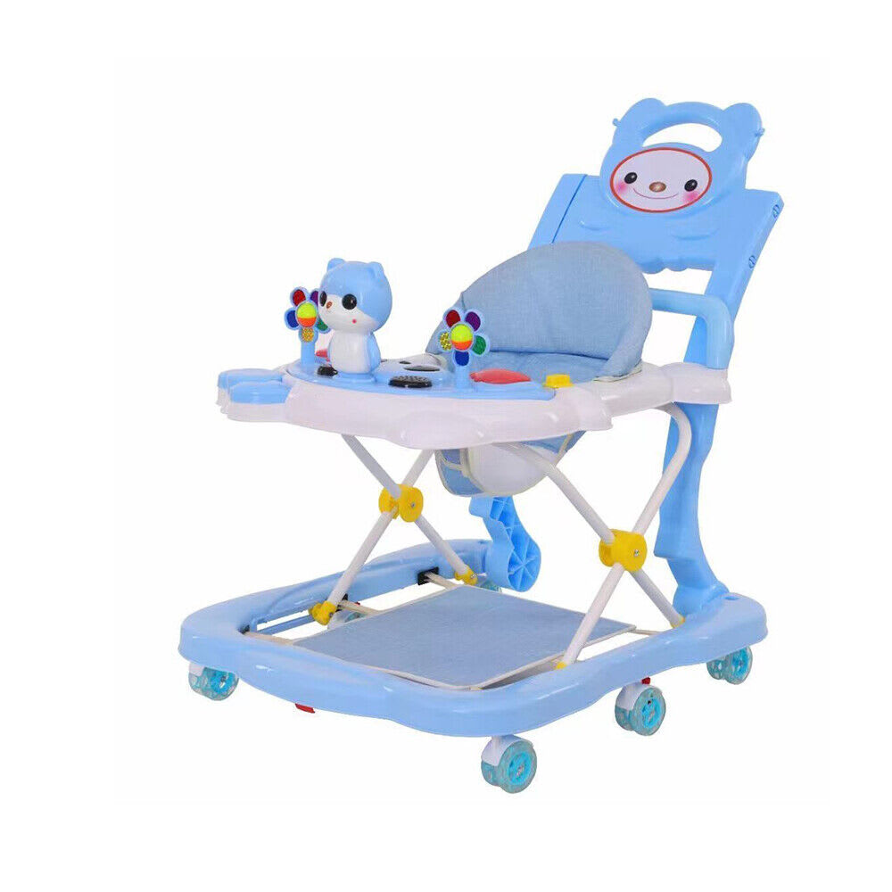 4 in 1 Adjustable Baby Walker Stroller Kid Toy Ride Car Play Activity Music