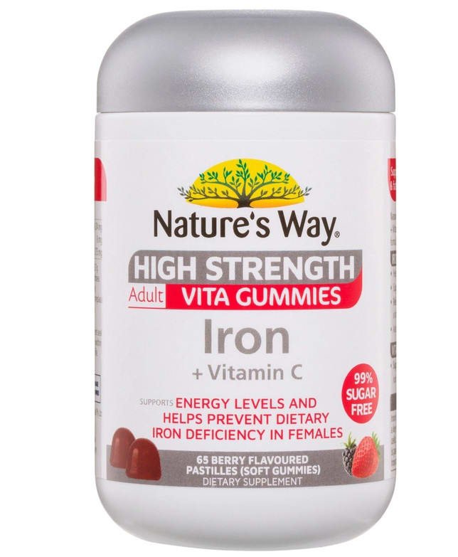 Nature's Way High Strength Adult Vita Gummies Iron Supplement