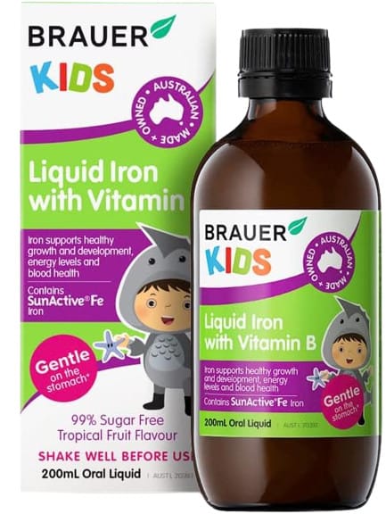 Brauer Natural Baby and Kids Liquid Iron Supplement