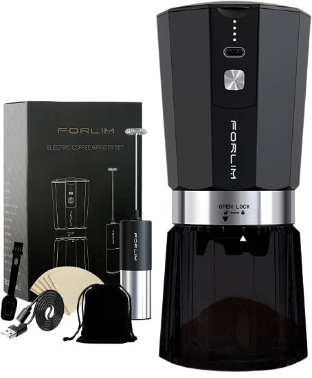 FORLIM KMDJ-1 Portable Electric Burr Coffee Grinder