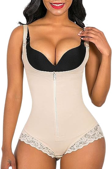 SHAPERX Open Bust Bodysuit Shapewear